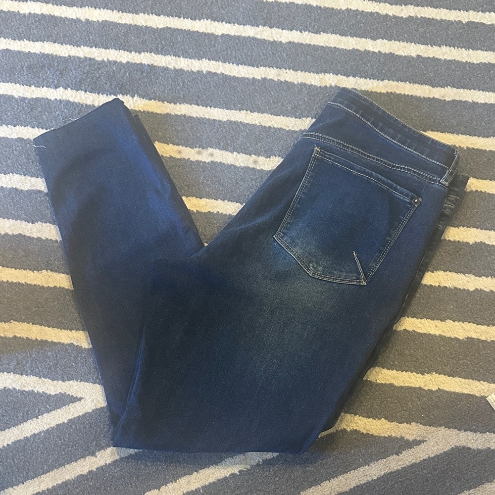 New York & Company Dark Blue High Rise Super Skinny Ankle Jeans